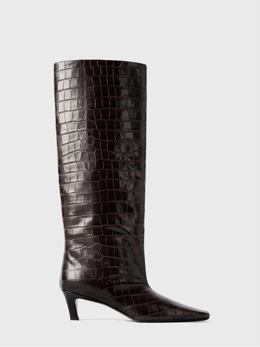 Toteme Croc Embossed Wide Shaft Boots